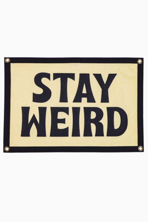 Oxford Pennant Stay Weird Camp Flag