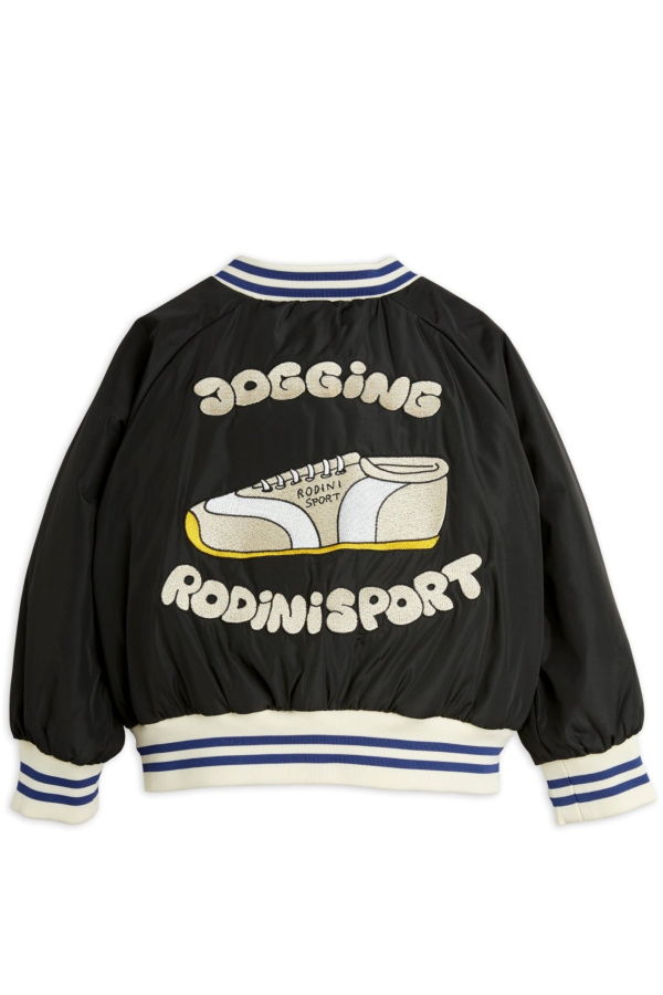 KIDS Mini Rodini Stripe Reversible Baseball Jacket