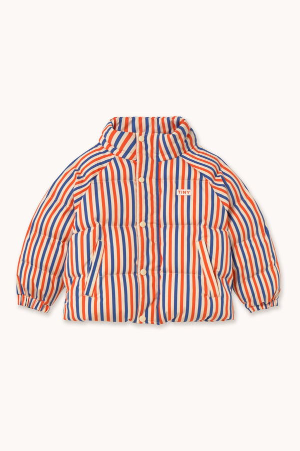 KIDS Tinycottons Stripes Short Padded Jacket
