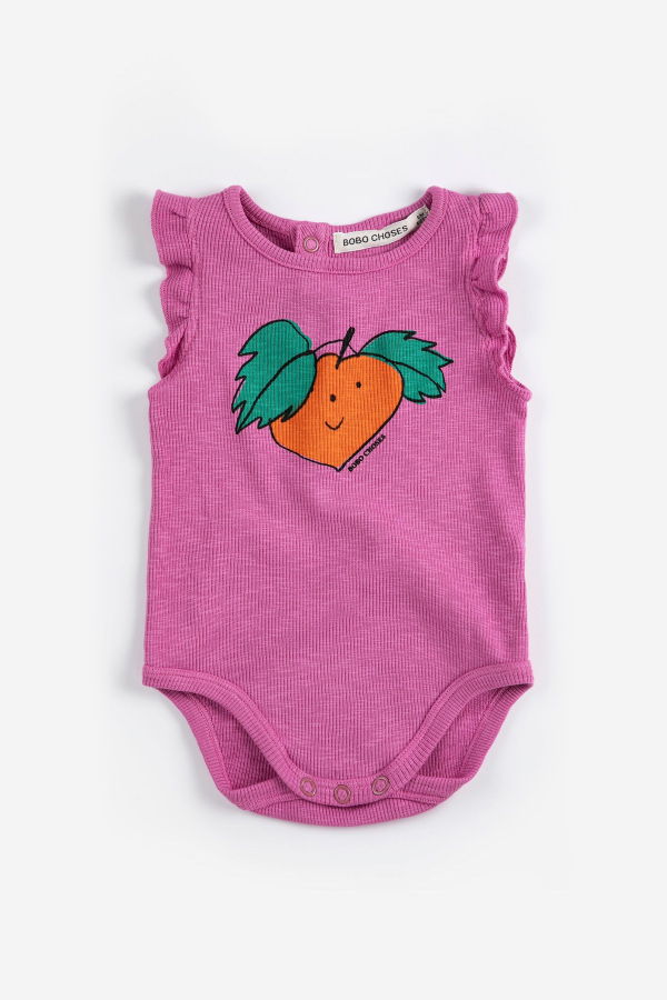 KIDS Bobo Choses Tangerine Ruffled Body One Piece