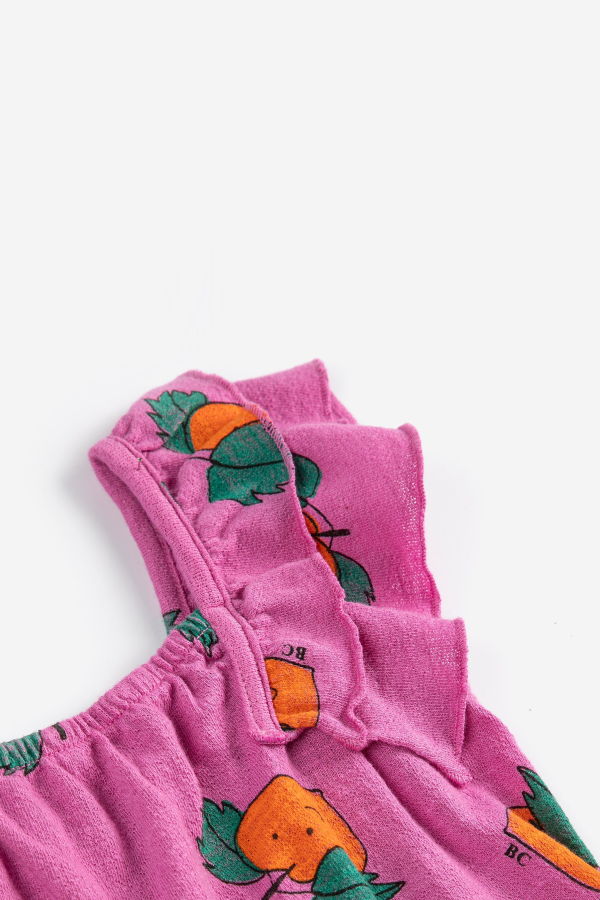 KIDS Bobo Choses Tangerine Ruffled Dress