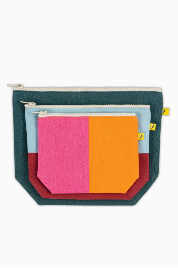 Fluf Three Zips Pouch Set