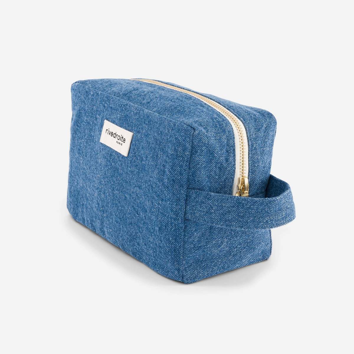 Rive Droite Tournelles XL Large Pouch - Stone Washed Denim - Image 2 of 2