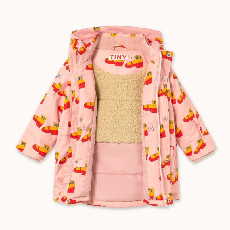 KIDS Tinycottons Walk Snow Jacket - Wild Rose | Garmentory