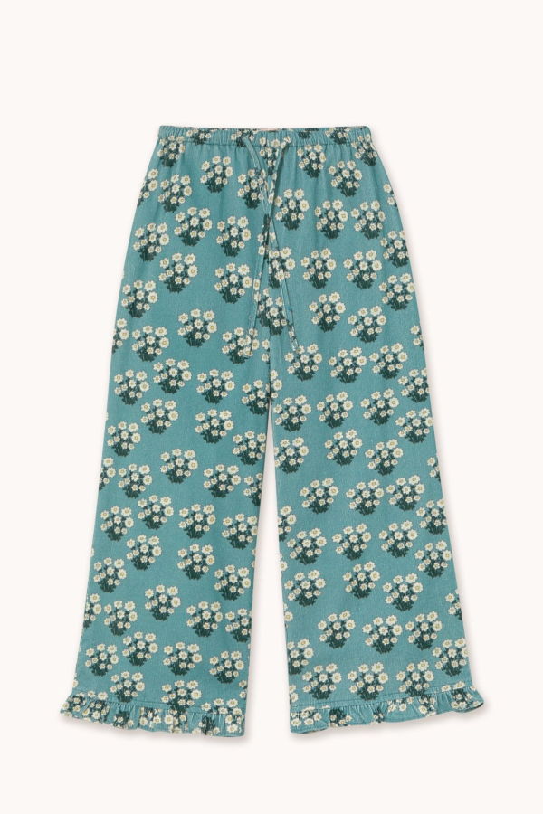 KIDS Tinycottons White Bouquet Frill Pants