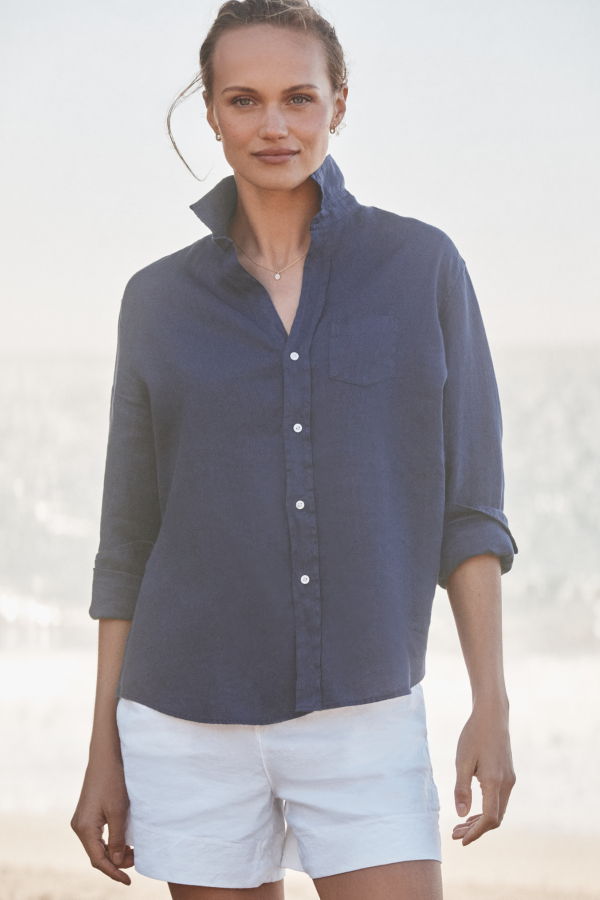 Frank & Eileen Eileen Relaxed Button-Up Shirt - Washed Navy