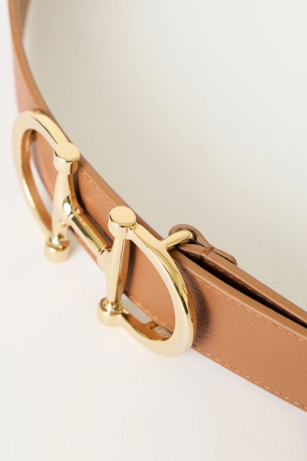 B-LOW THE BELT Lou Belt - Cuoio/ Gold