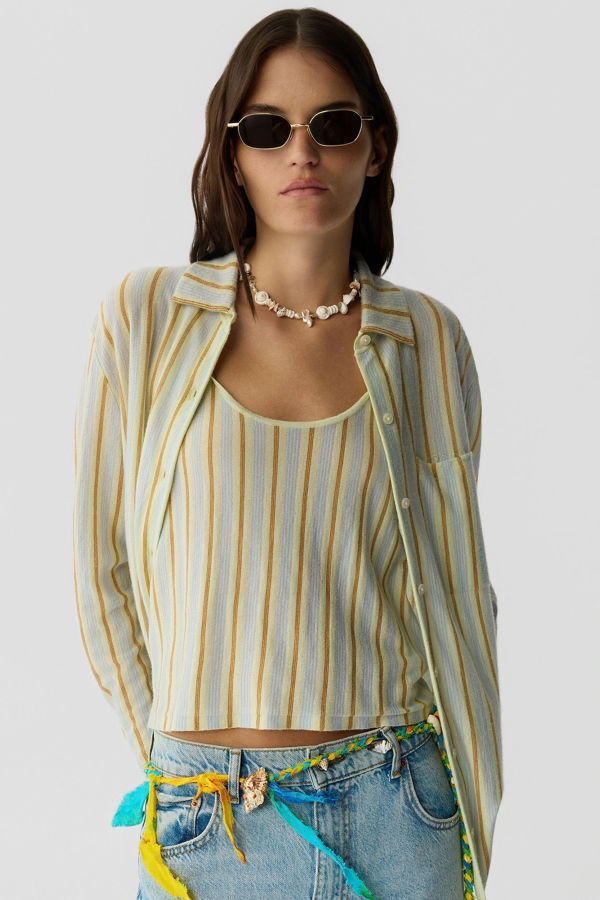 Guest in Residence Showtime Shirt - Limewash Combo