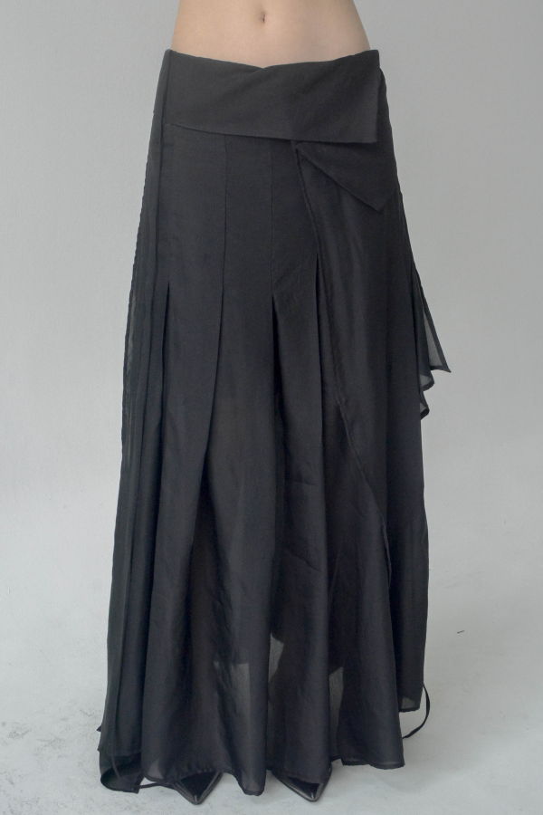 CARO CHIA Opal Pleated Skirt - Black