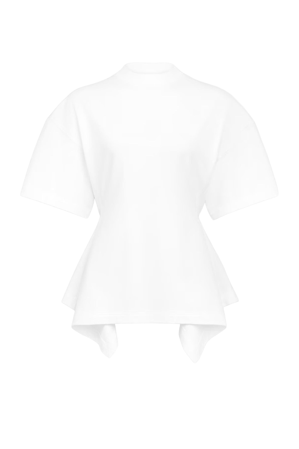 Alaia Paneled Cotton T-Shirt - White