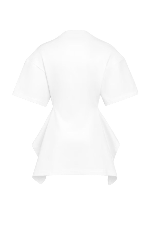 Alaia Paneled Cotton T-Shirt - White