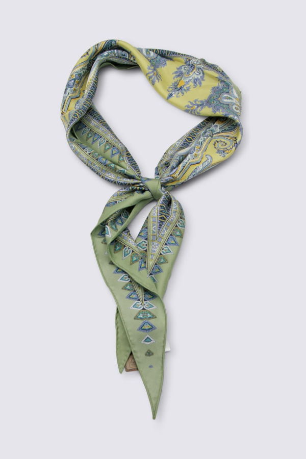 Etro Multicolor Silk Scarf - Red