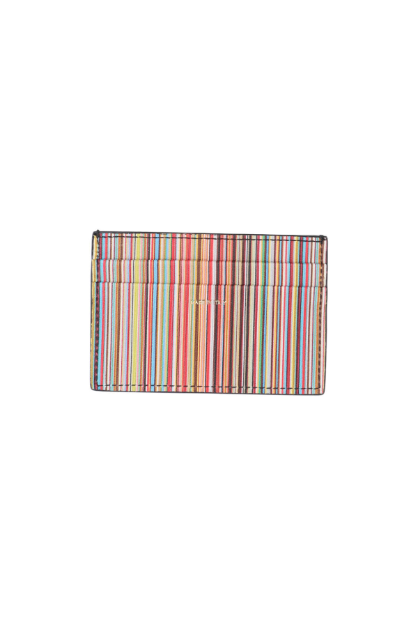 PAUL SMITH Signature Stripe Card Holder - Black