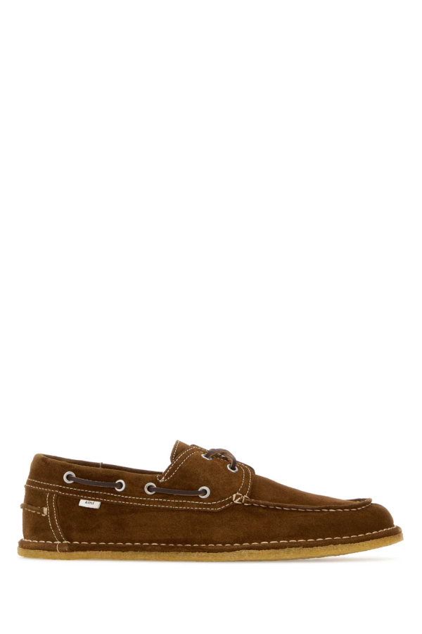 Ami Alexandre Mattiussi Suede Loafers - Caramel