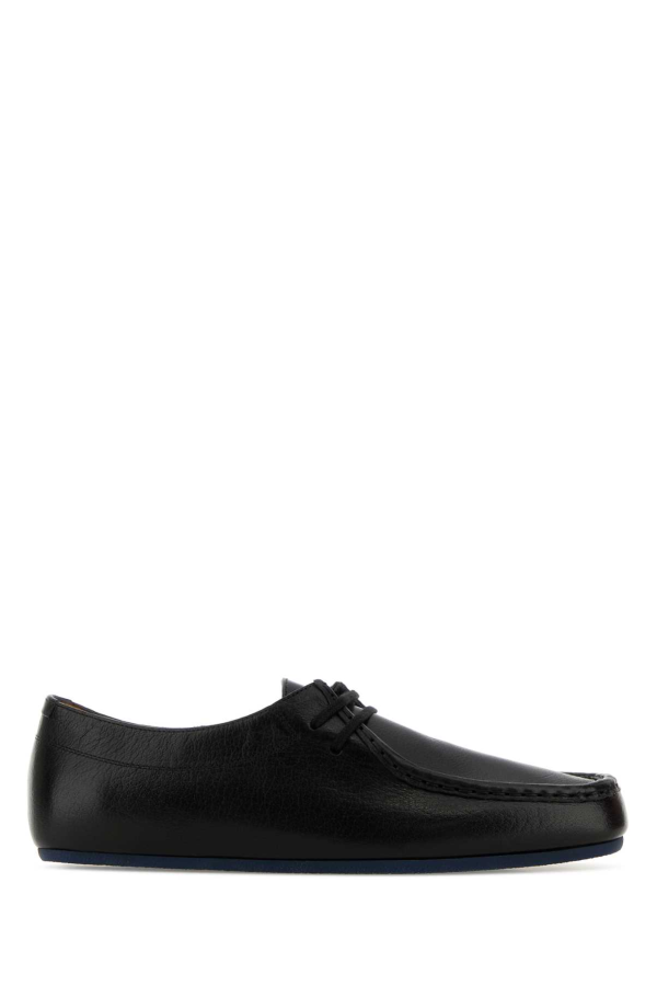 Jil Sander Leather Hood Loafers - Black