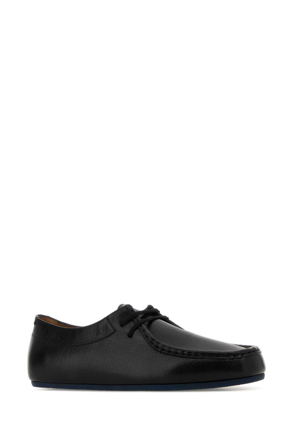 Jil Sander Leather Hood Loafers - Black