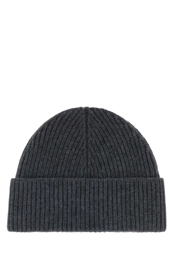 Ami Alexandre Mattiussi Graphite Wool Beanie Hat