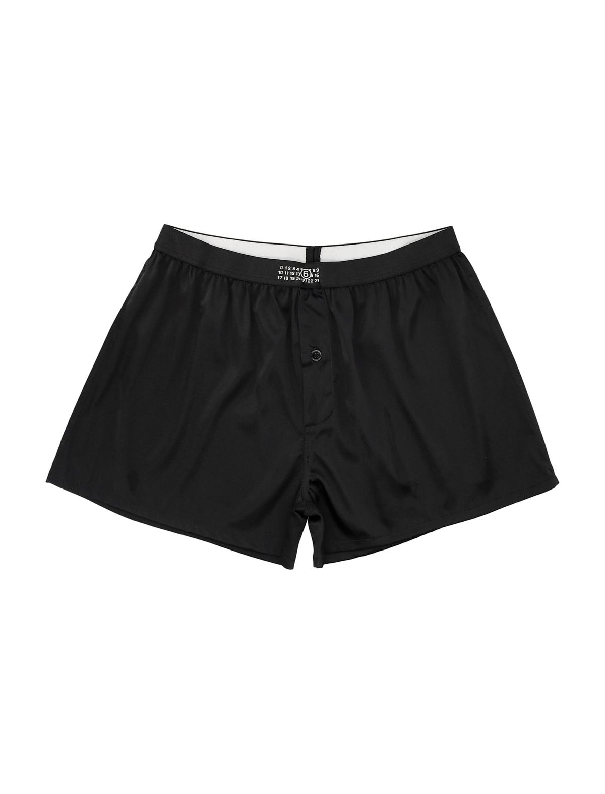 MM6 Maison Margiela Washed Silk Boxer - Black - Image 1 of 2