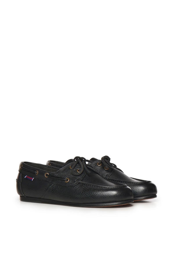 Sebago Owen Tumbled Leather Loafers - Black