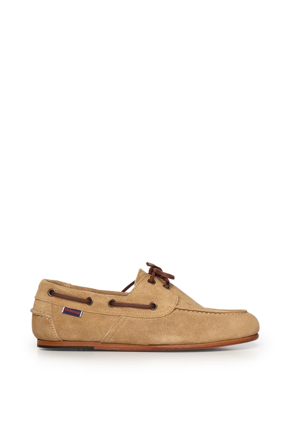 Sebago Owen Tumbled Suede Loafers - Beige Camel