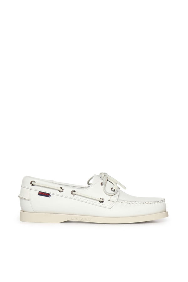 Sebago Docksides Portland Leather Loafers - White