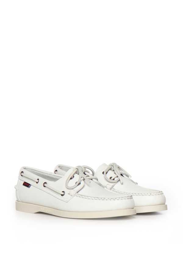 Sebago Docksides Portland Leather Loafers - White