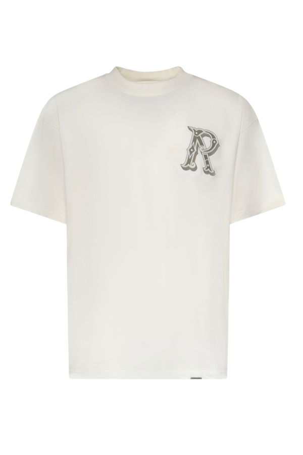 Represent Western Initial Cotton T-Shirt - Flat White