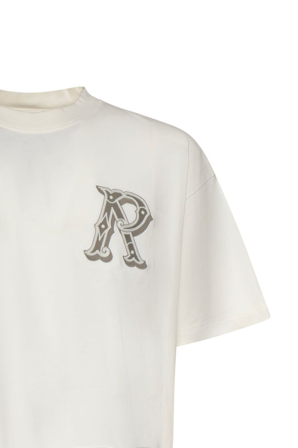 Represent Western Initial Cotton T-Shirt - Flat White