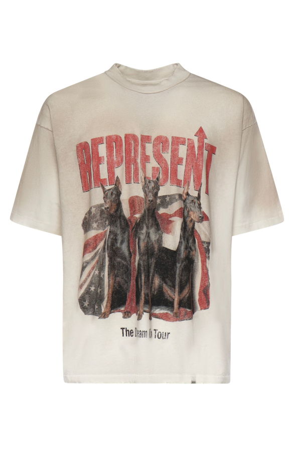 Represent Dream On Tour Printed T-Shirt - Washed Ecru