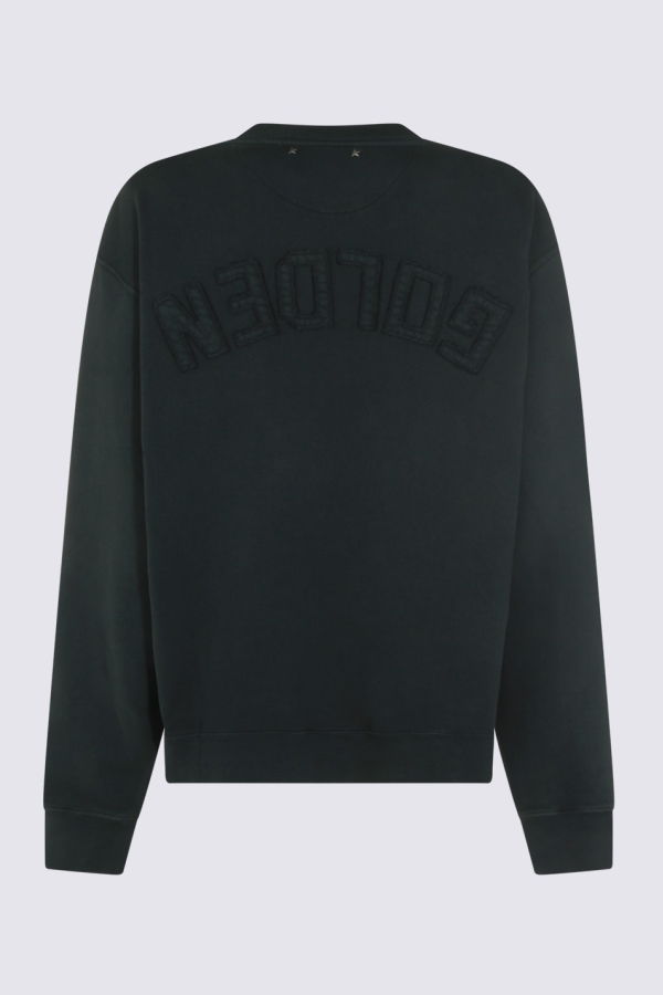 Golden Goose Black Cotton Sweatshirt - Washed Black