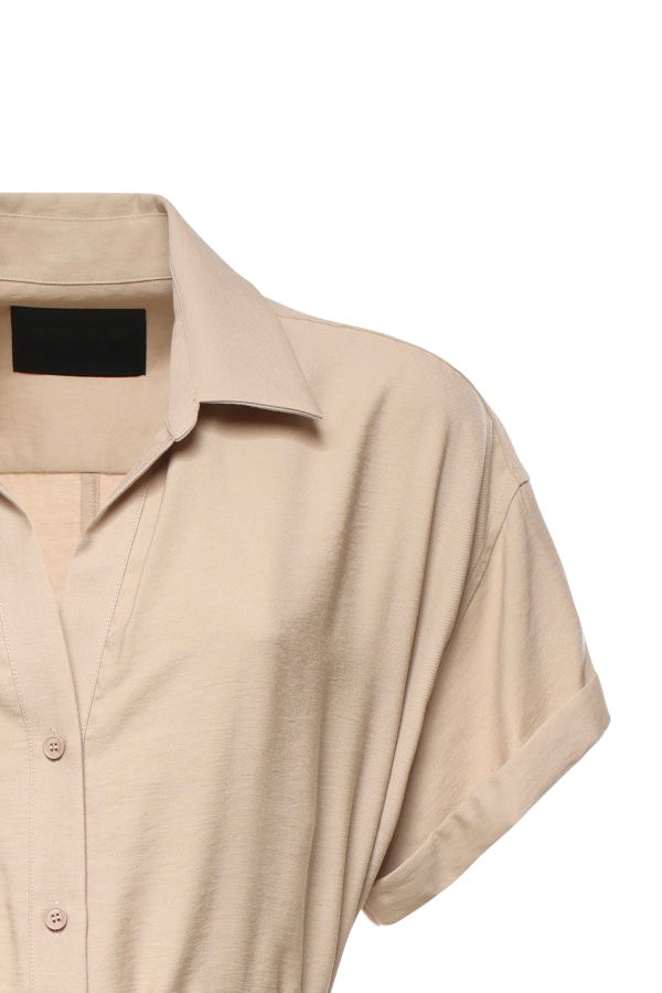 Dondup Long Viscose Gabardine Dress - Yeast