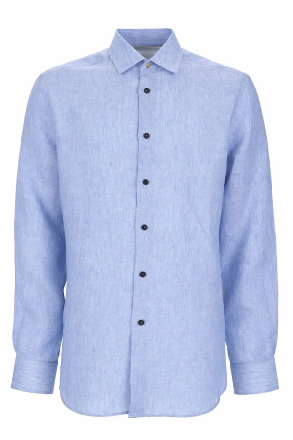 PAUL SMITH Camicia In Lino Shirt - Blue