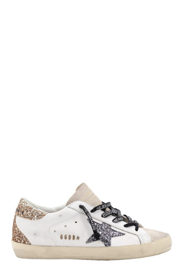 Golden Goose Super Star Classic With Spur Leather Sneakers - Optic White Seedpearl Black Go