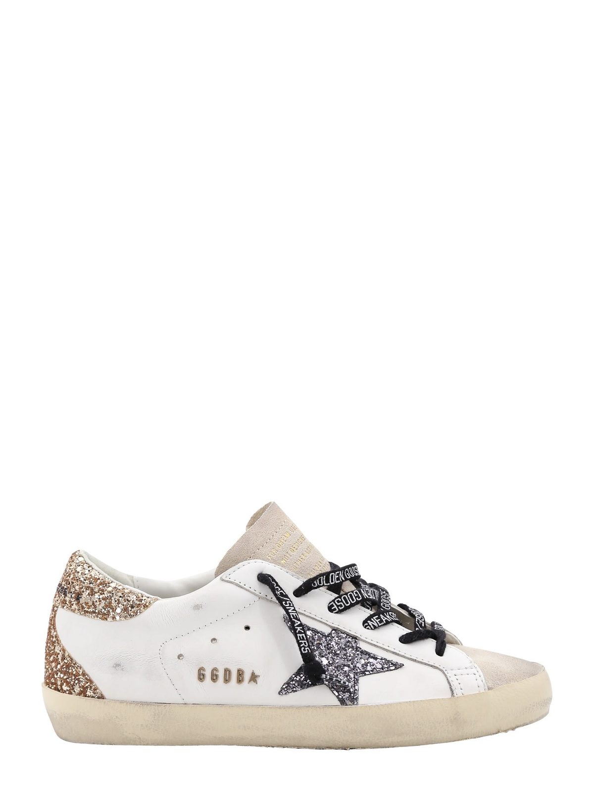 Golden Goose Super Star Classic With Spur Leather Sneakers - Optic White Seedpearl Black Go - Image 1 of 4