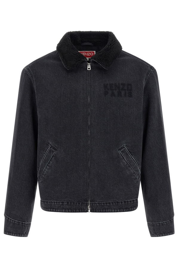 Kenzo Happy Tiger Denim Jacket - Black