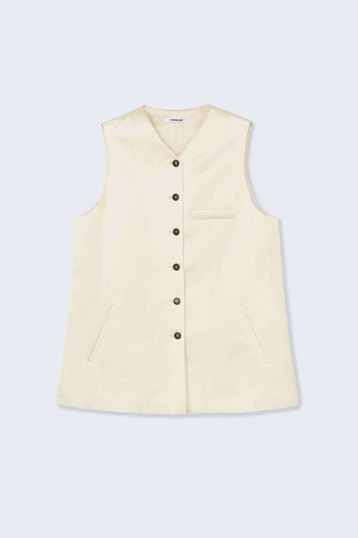 Cordera Satin Tailored Vest - Marfil - Image 1 of 1