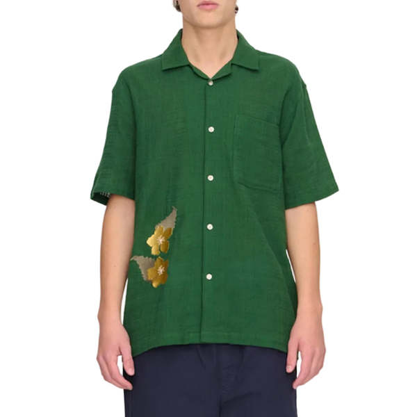 PALMES Ramus Camp Collar Shirt - Green