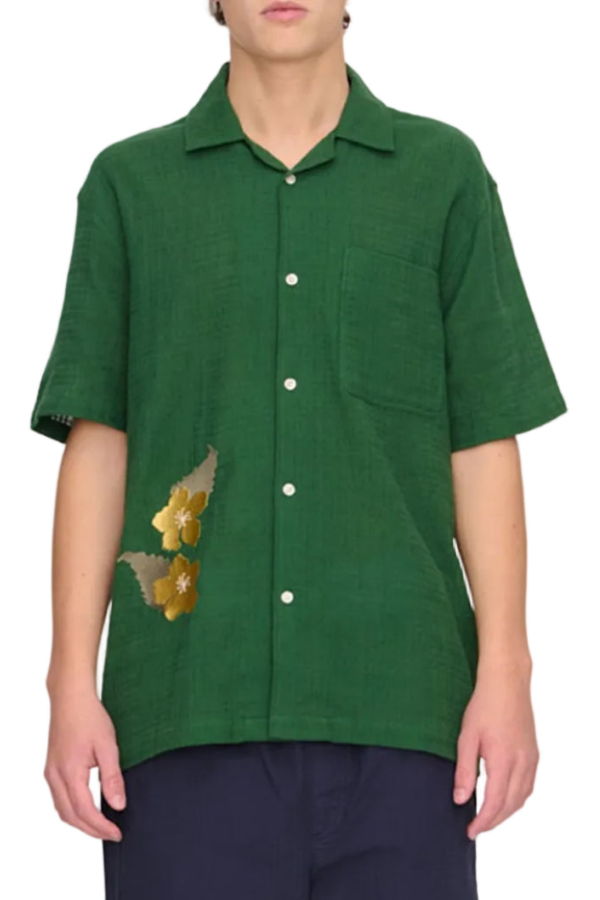 PALMES Ramus Camp Collar Shirt - Green