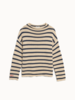 demylee Lamis Stripe Cotton Sweater - Natural / Navy - Thumbnail 1
