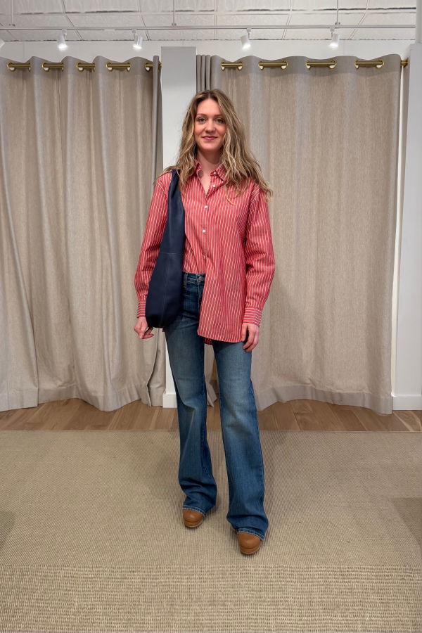 Nili Lotan Yorke Striped Cotton Shirt