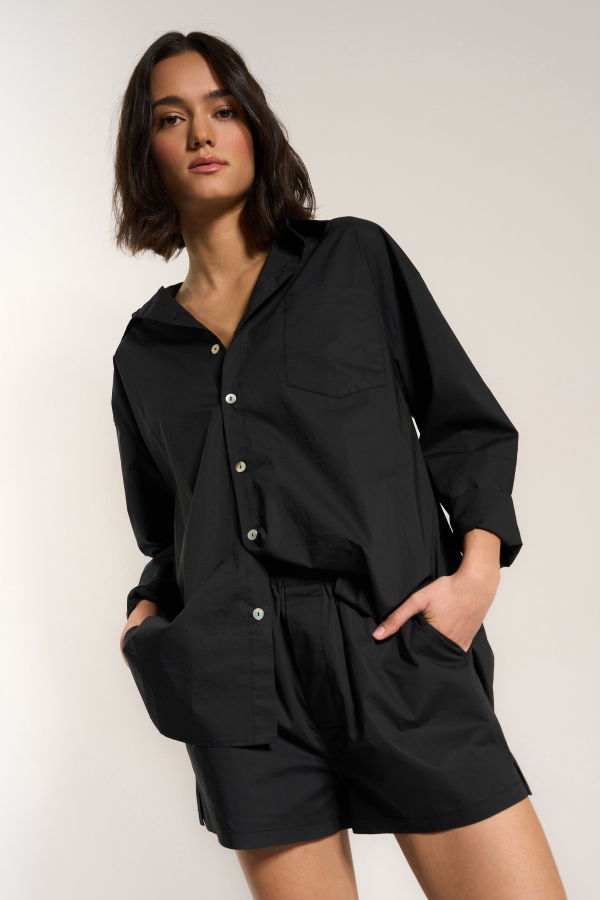 Be Idle Poplin Button Down Shirt