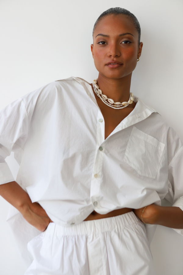 Be Idle The Poplin Button Down Shirt - White