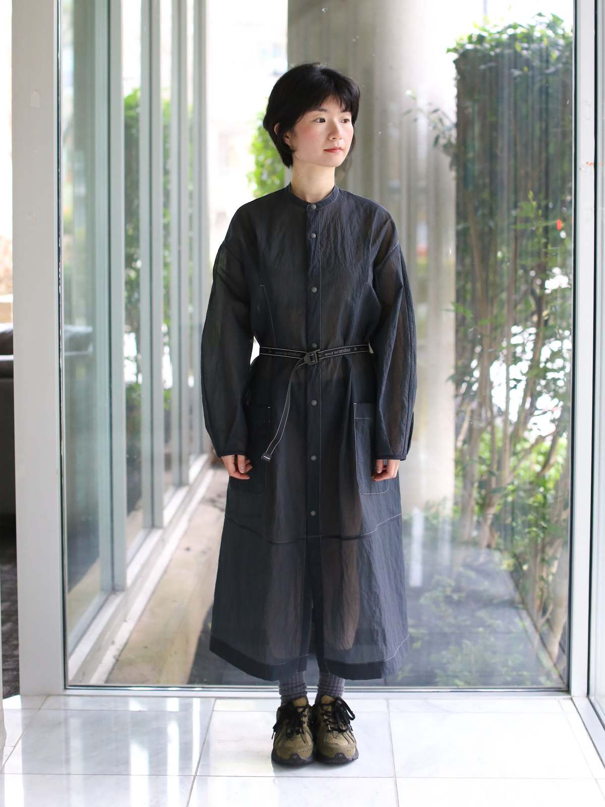 and wander Sheer Ripstop Dress/Jacket - Charcoal - Image 1 of 13