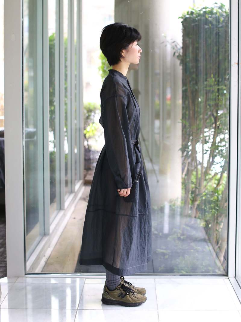 and wander Sheer Ripstop Dress/Jacket - Charcoal