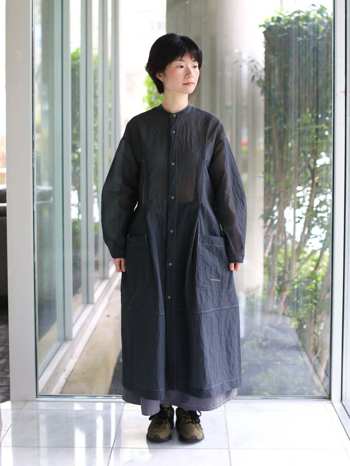 and wander Sheer Ripstop Dress/Jacket - Charcoal - Image 6 of 13