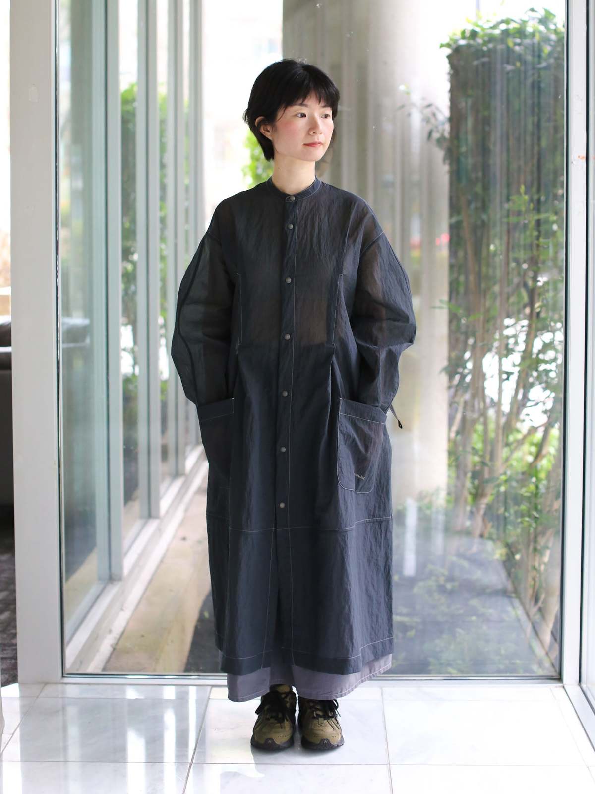 and wander Sheer Ripstop Dress/Jacket - Charcoal - Image 8 of 13