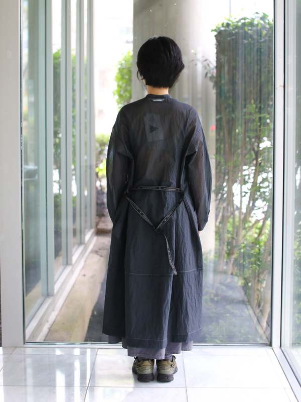 and wander Sheer Ripstop Dress/Jacket - Charcoal