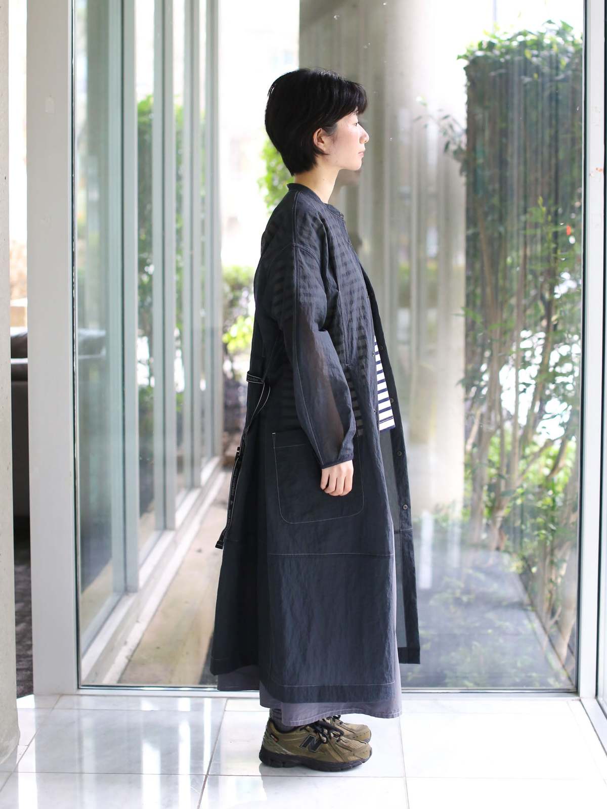 and wander Sheer Ripstop Dress/Jacket - Charcoal - Image 13 of 13