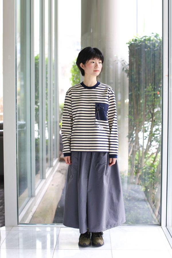 and wander Stripe Long-Sleeve Pullover Shirt