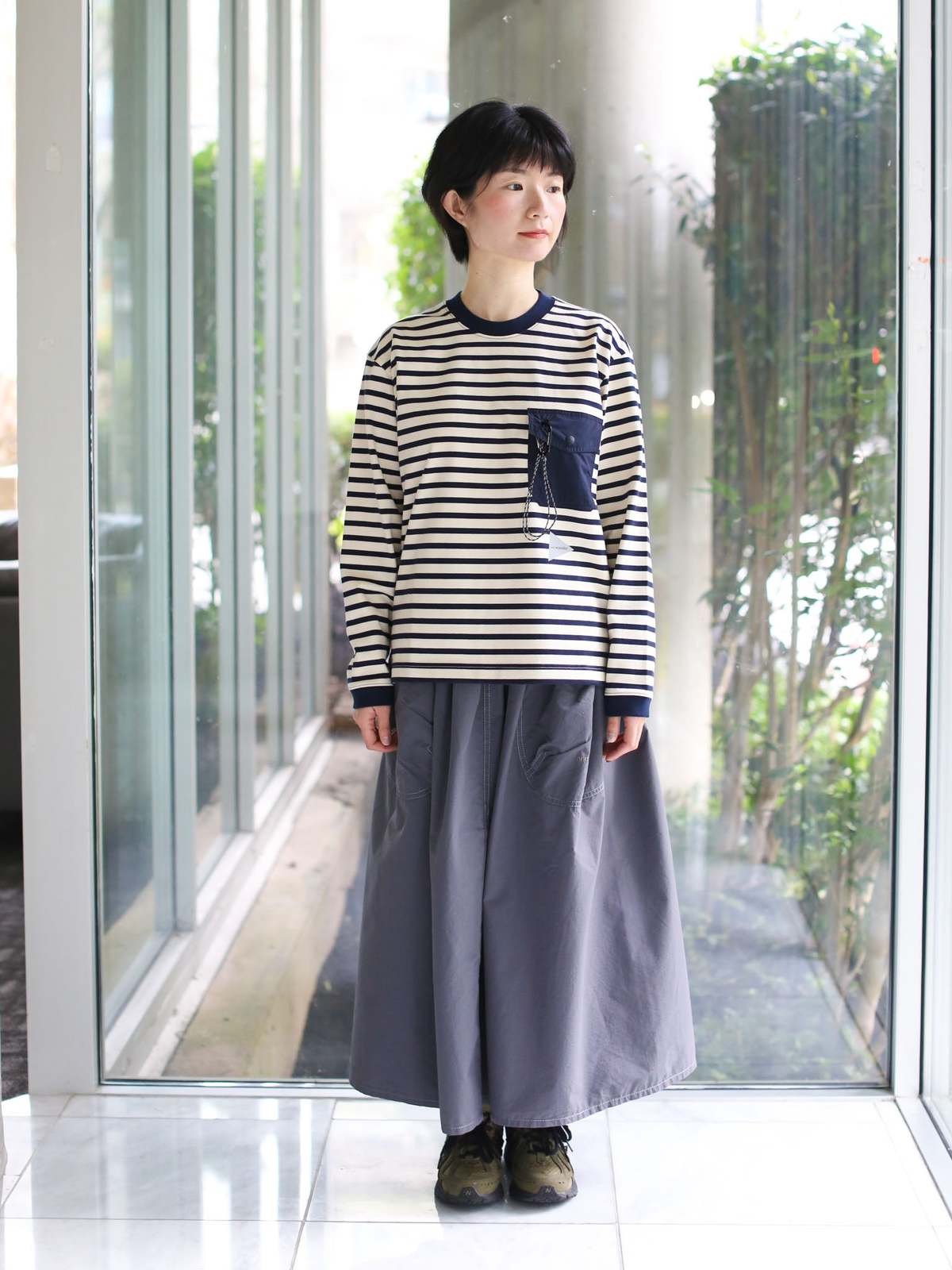 and wander Stripe Long-Sleeve Pullover Shirt - Image 1 of 4